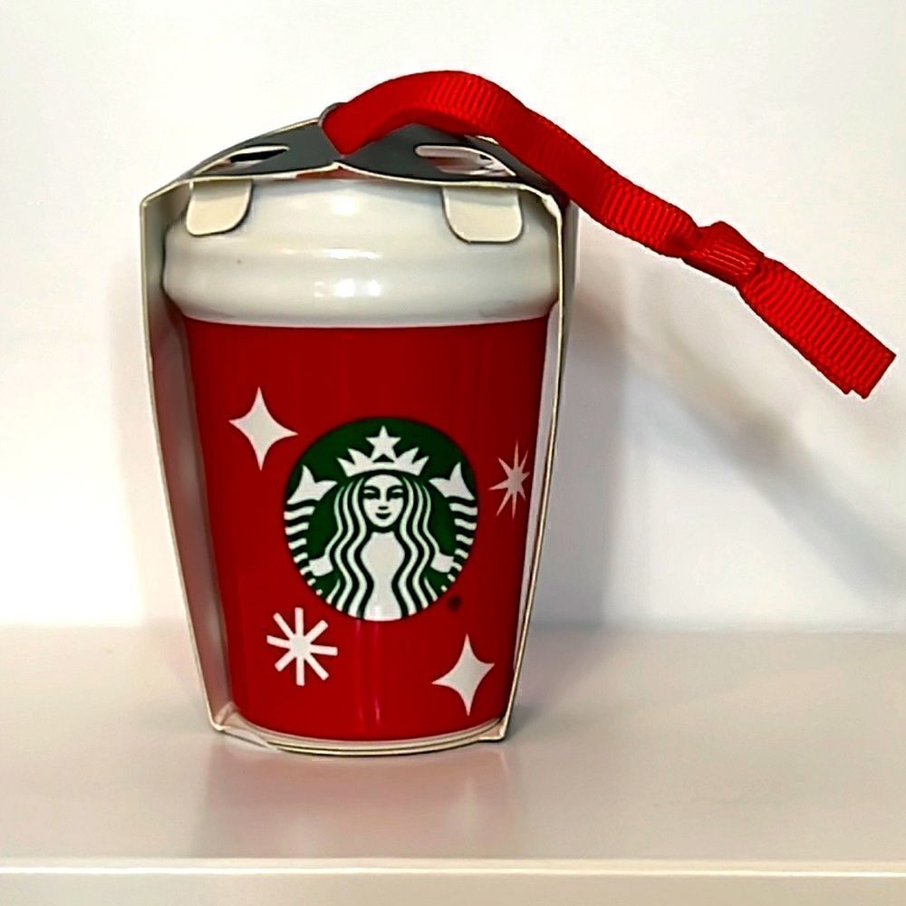 Starbucks Holiday 2022 Ceramic Ornament Red Cup